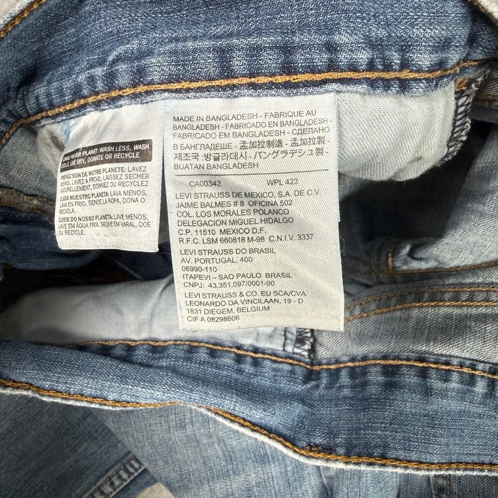 Levis 505 Regular Fit Mens Jeans 36x30 Medium Wash Blue Denim Straight Leg
